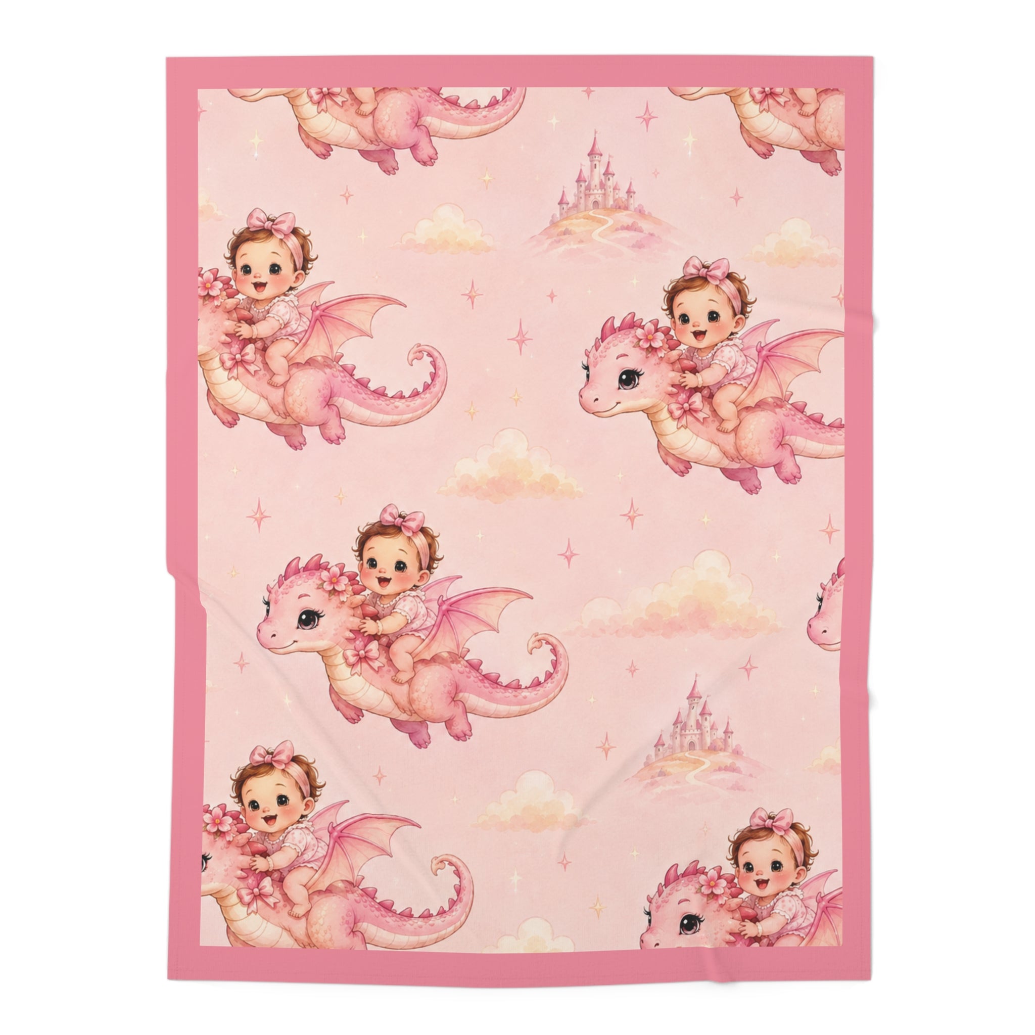 Dragon Rider Baby Swaddle Blanket (Girl)