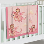 Dragon Rider Baby Swaddle Blanket (Girl)