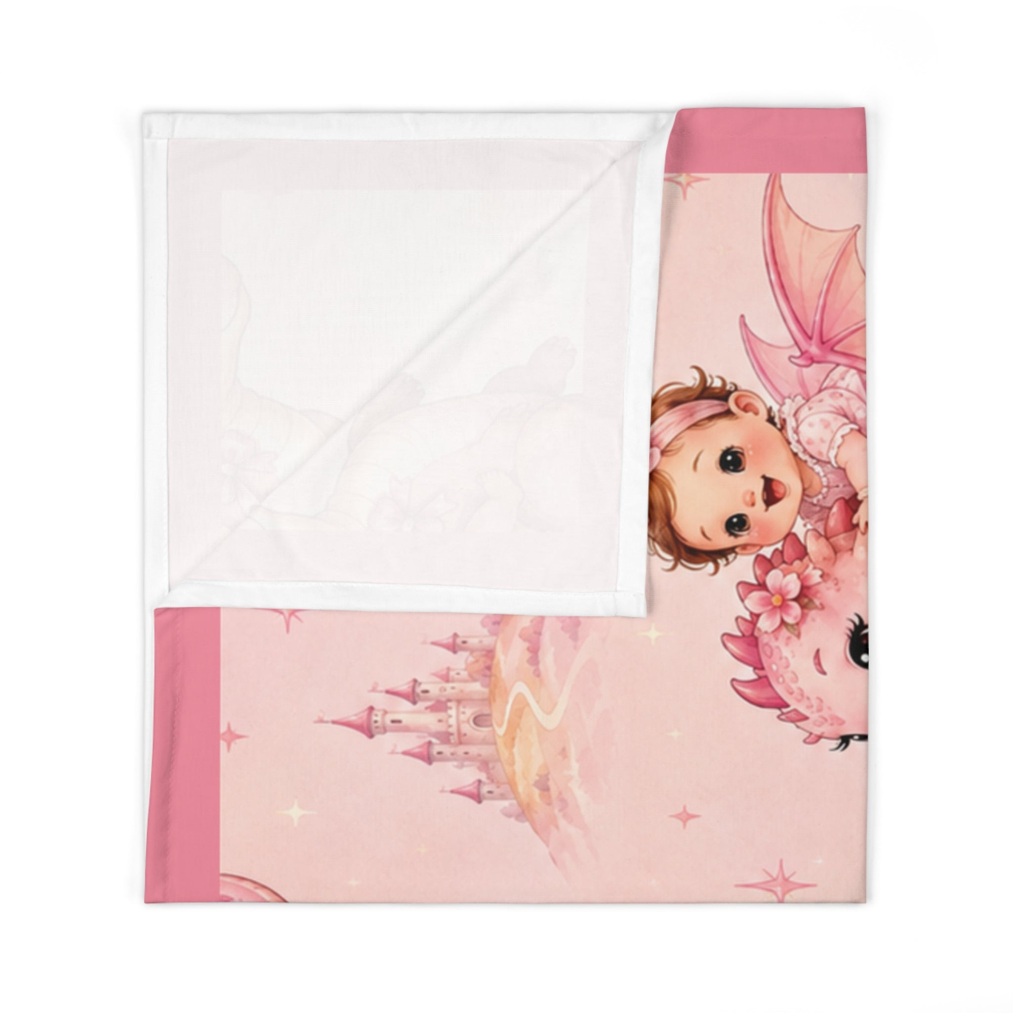 Dragon Rider Baby Swaddle Blanket (Girl)