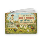 Garden Chickens Clutch Bag