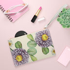Purple Asters Clutch Bag
