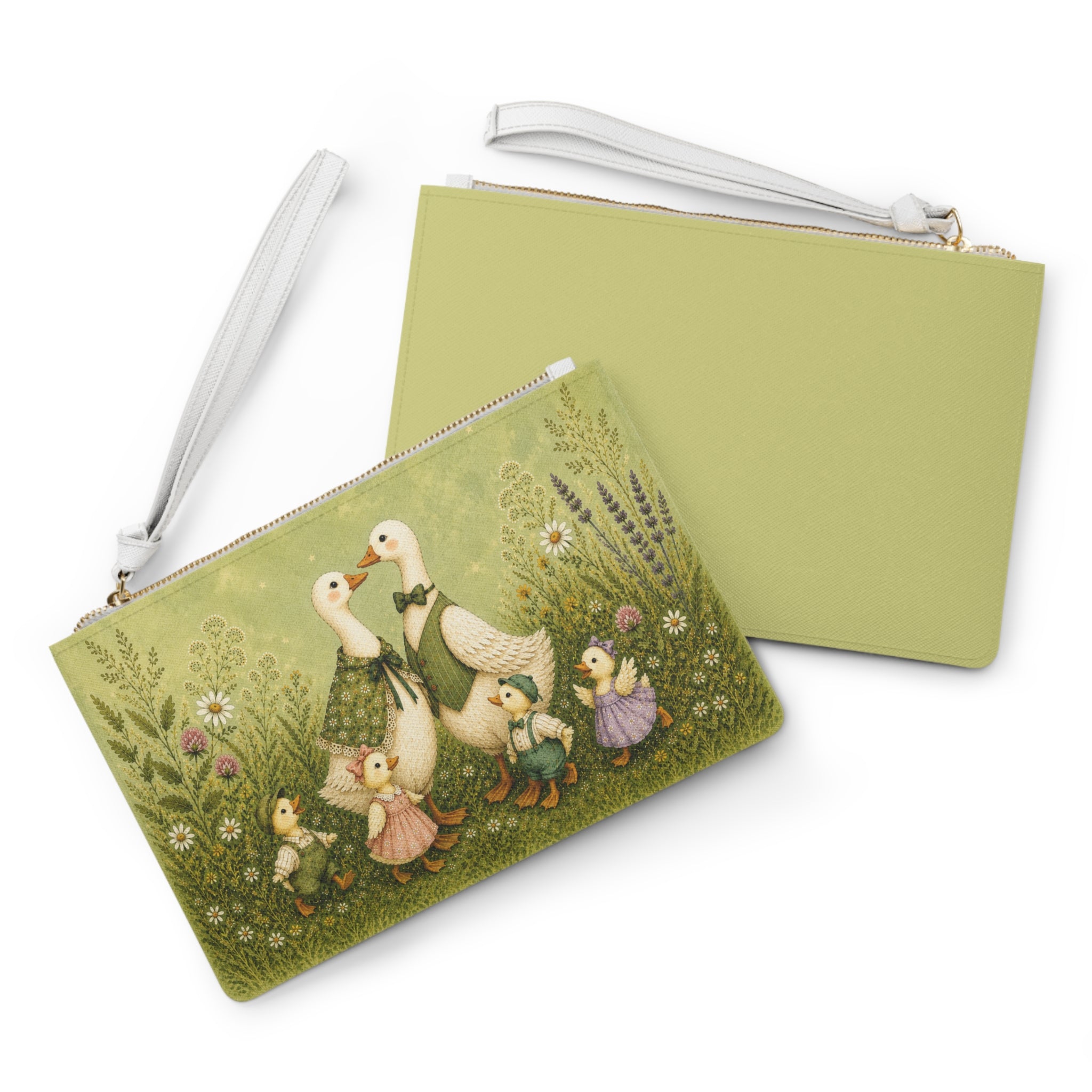 Vintage Geese Family Clutch Bag