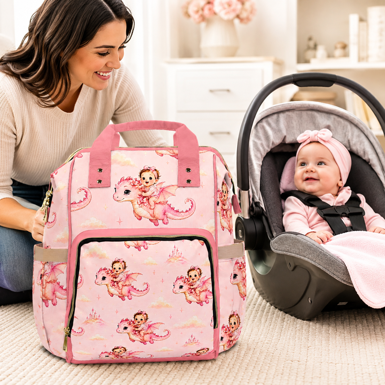 Dragon Rider Diaper Bag (Girl)
