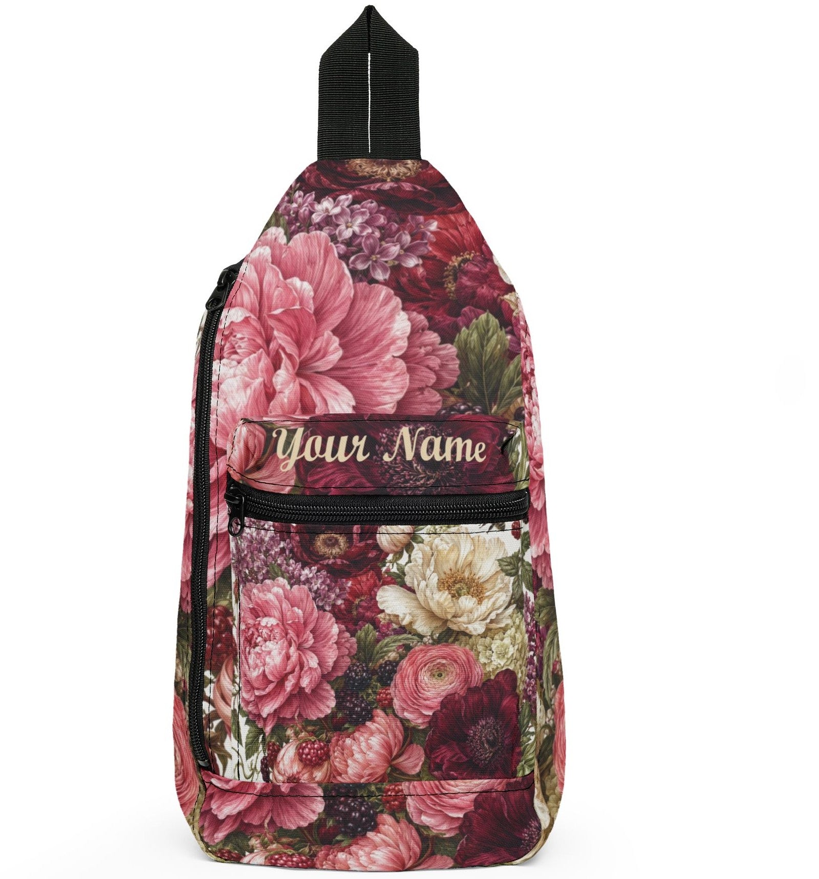 Burgundy Garden Sling Bag