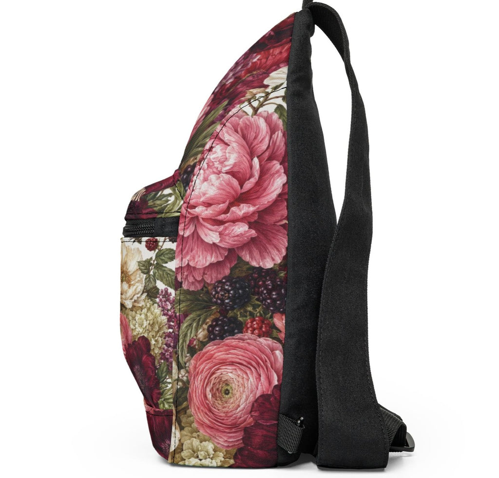 Burgundy Garden Sling Bag